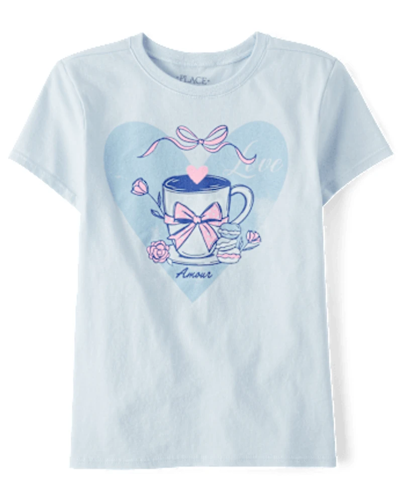 Girls Cocoa Amour Graphic Tee