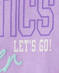 Girls Gymnastics Forever Puff Print Graphic Tee