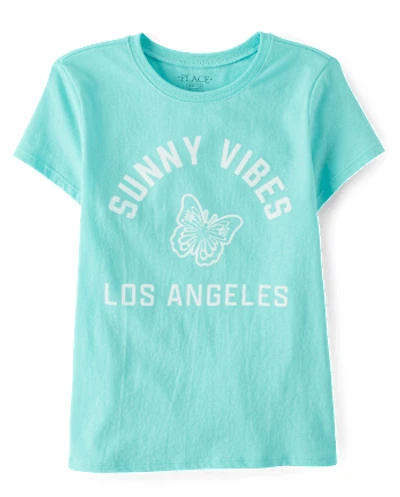 Girls Sunny Vibes Los Angeles Graphic Tee
