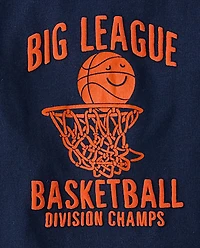 Baby And Toddler Boys Big League Basketball Puff Print Graphic Tee