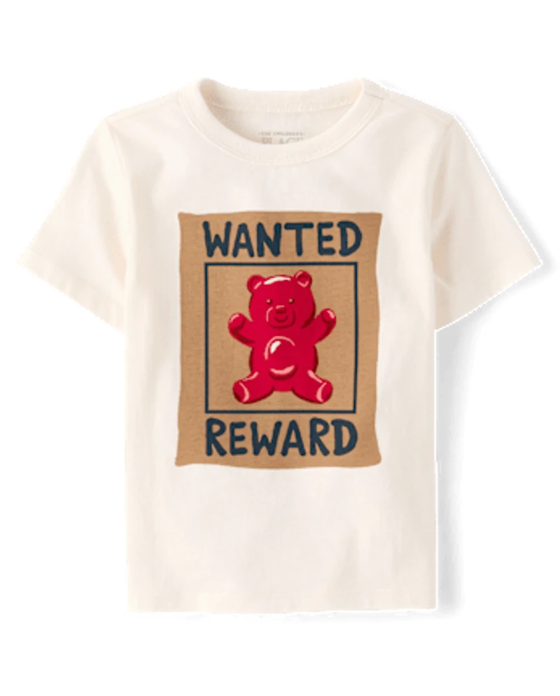Baby And Toddler Boys Wanted Bear Graphic Tee