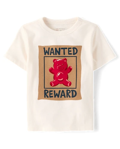 Baby And Toddler Boys Wanted Bear Graphic Tee