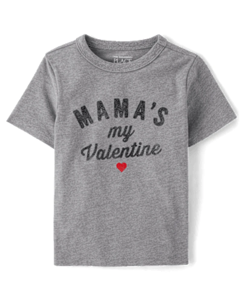 Baby And Toddler Boys Mama's My Valentine Graphic Tee