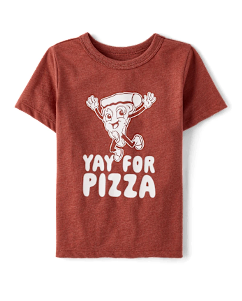 Baby And Toddler Boys Yay For Pizza Graphic Tee