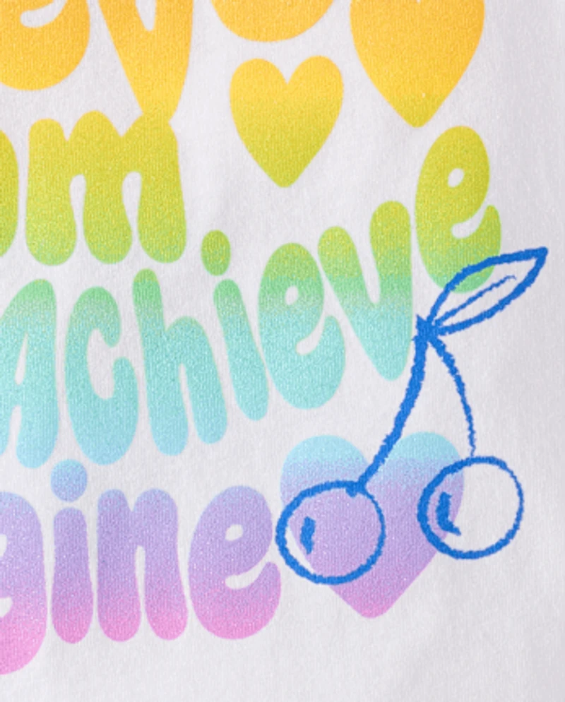 Girls Positive Words Graphic Tee