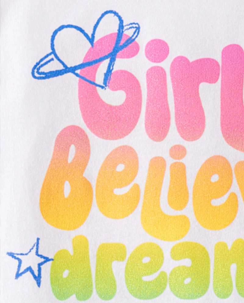 Girls Positive Words Graphic Tee