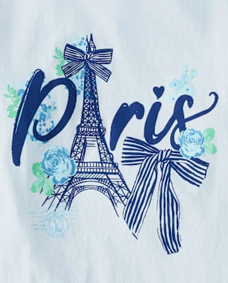 Girls Paris Blues Graphic Tee