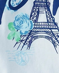 Girls Paris Blues Graphic Tee