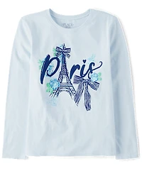 Girls Paris Blues Graphic Tee