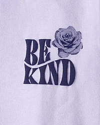 Girls Kindness Club Puff Print Front And Back Oversized Graphic Tee