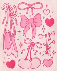 Baby And Toddler Girls Bows Graphic Tee