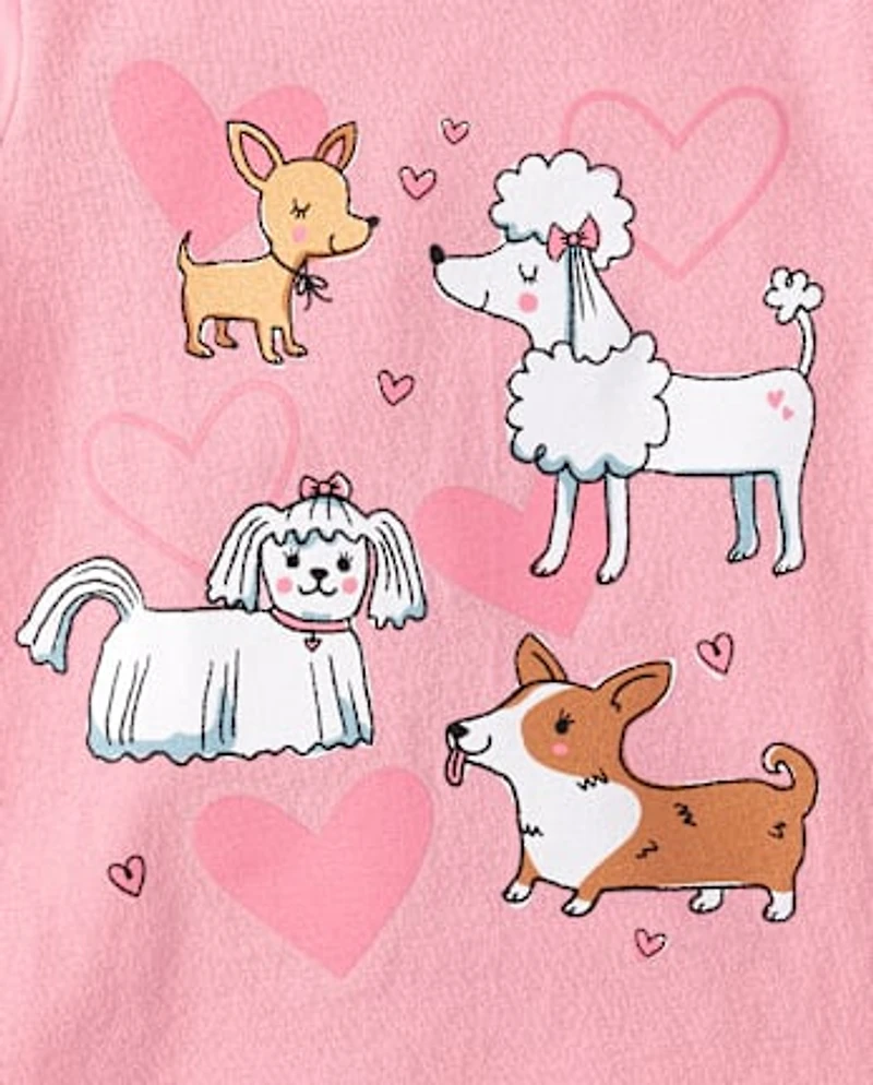 Baby And Toddler Girls Dog Friends Graphic Tee