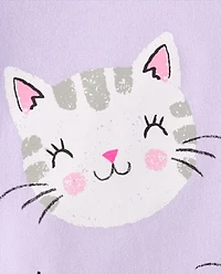 Baby And Toddler Girls Cat Friends Graphic Tee