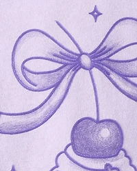 Baby And Toddler Girls Cupcake Bow Graphic Tee