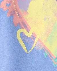 Baby And Toddler Girls Sweet Heart Art Graphic Tee