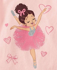 Baby And Toddler Girls Ballerina Graphic Tee