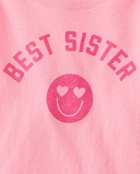 Baby And Toddler Girls Best Sister Graphic Tee