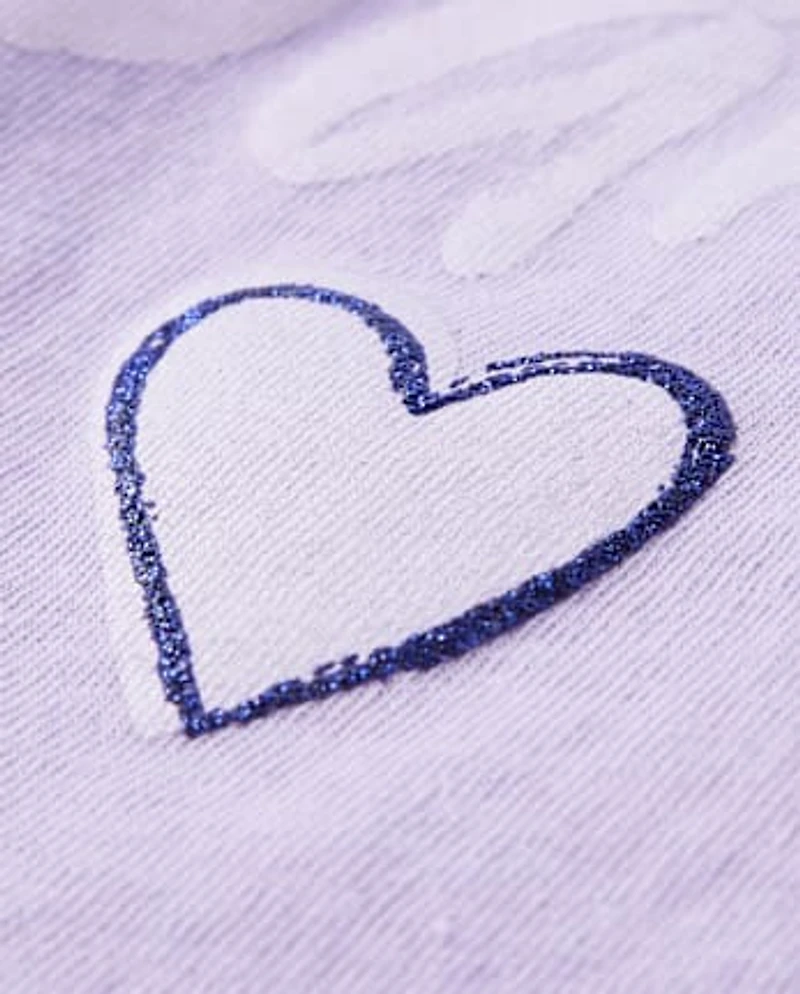 Baby And Toddler Girls Dance Glitter Graphic Tee