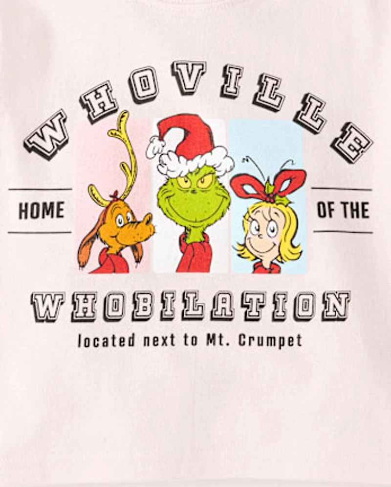 Girls Dr. Seuss The Grinch™ Whoville Whobilation Christmas Oversized Graphic Tee