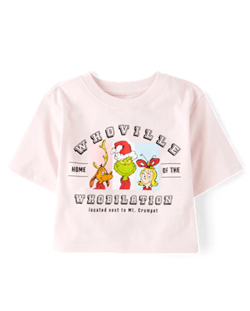 Girls Dr. Seuss The Grinch™ Whoville Whobilation Christmas Oversized Graphic Tee