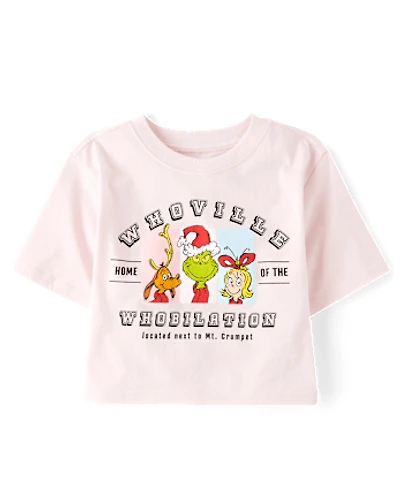 Girls Dr. Seuss The Grinch™ Whoville Whobilation Christmas Oversized Graphic Tee