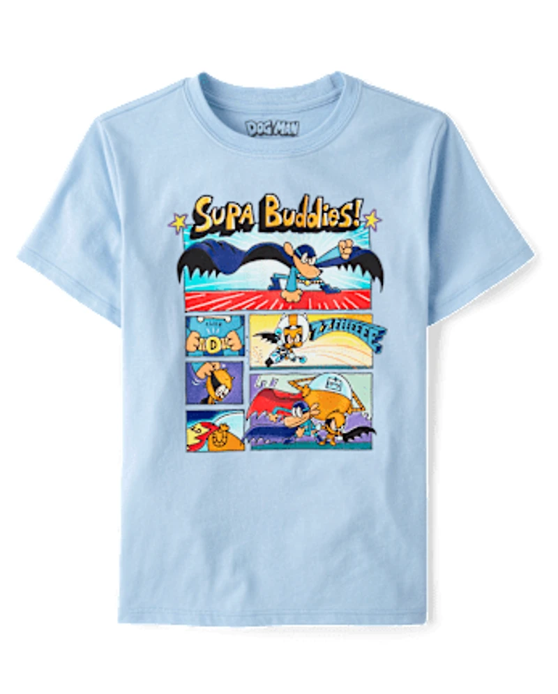 Boys Dog Man Buddies Graphic Tee