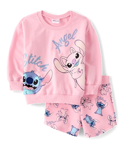Toddler Girls Stitch™ And Angel 2-Piece Outfit Set