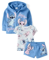 Girls Stitch™ And Angel 3-Piece Outfit Set