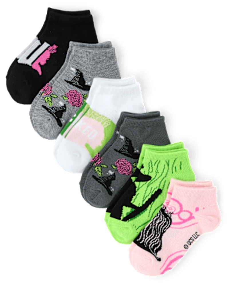 Baby And Toddler Girls Wicked™ Ankle Socks 6-Pack