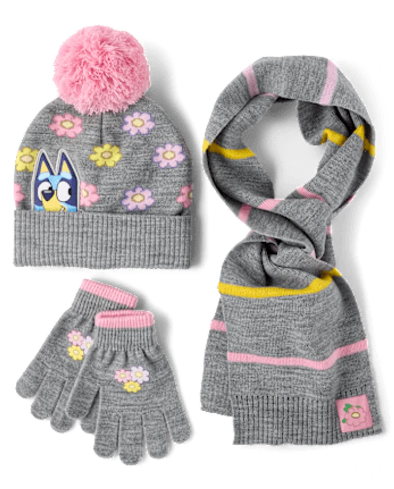 Girls Bluey™ 3-Piece Cold Weather Set