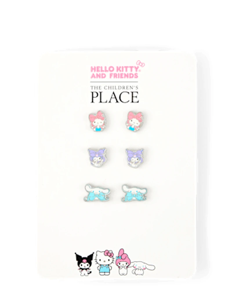 Girls Hello Kitty® And Friends Earrings 3-Pack