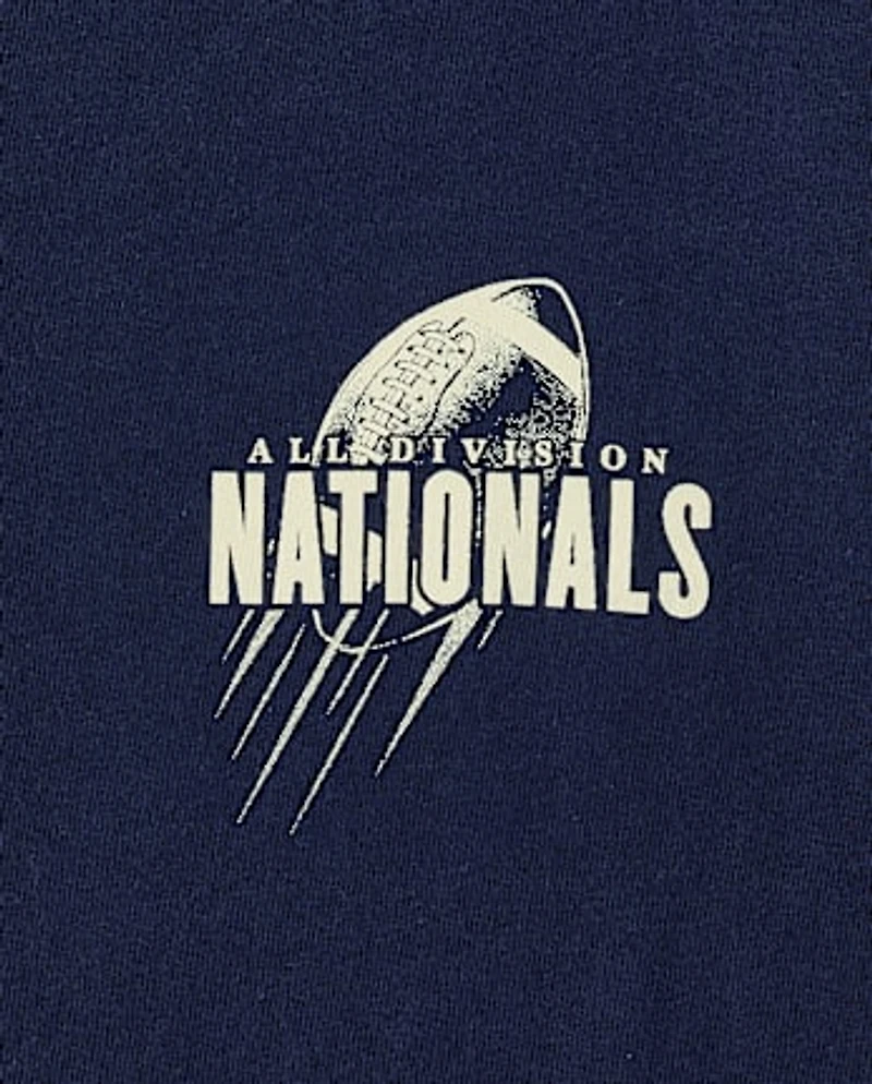 Boys National Football Front And Back Graphic Tee