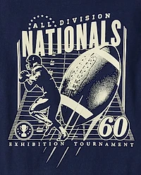 Boys National Football Front And Back Graphic Tee