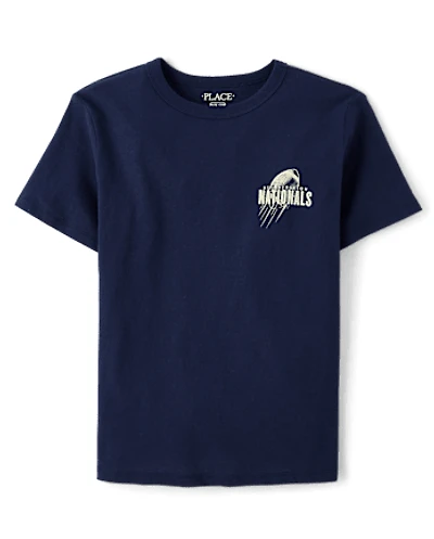 Boys National Football Front And Back Graphic Tee