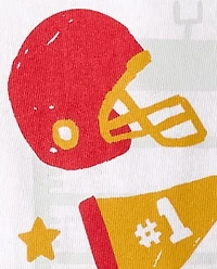 Baby And Toddler Boys Football Icons Graphic Tee