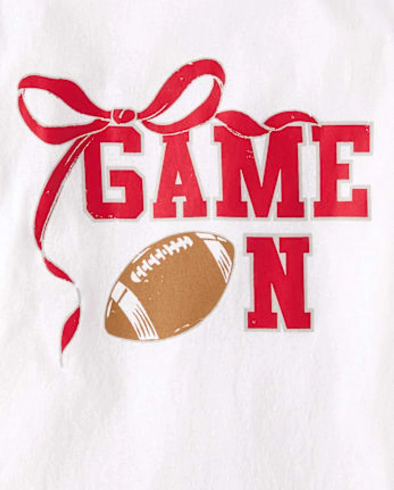 Girls Game On Oversized Graphic Tee