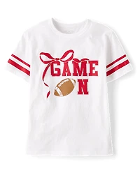 Girls Game On Oversized Graphic Tee