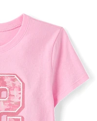 Girls Camo 12 Graphic Tee