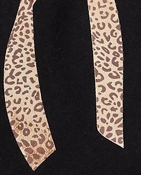 Baby And Toddler Girls Leopard Bow Graphic Tee