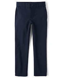 Boys Uniform Quick Dry Skinny Chino Pants 2-Pack
