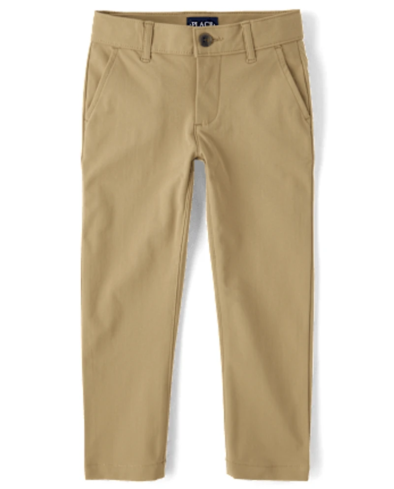 Boys Uniform Quick Dry Skinny Chino Pants 2-Pack