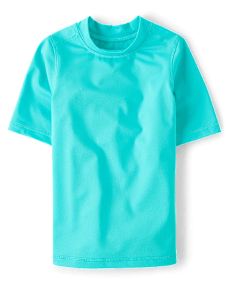 Boys Colorblock Rashguard Swimsuit