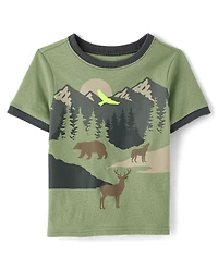Baby And Toddler Boys Mountain 2-Piece Outfit Set