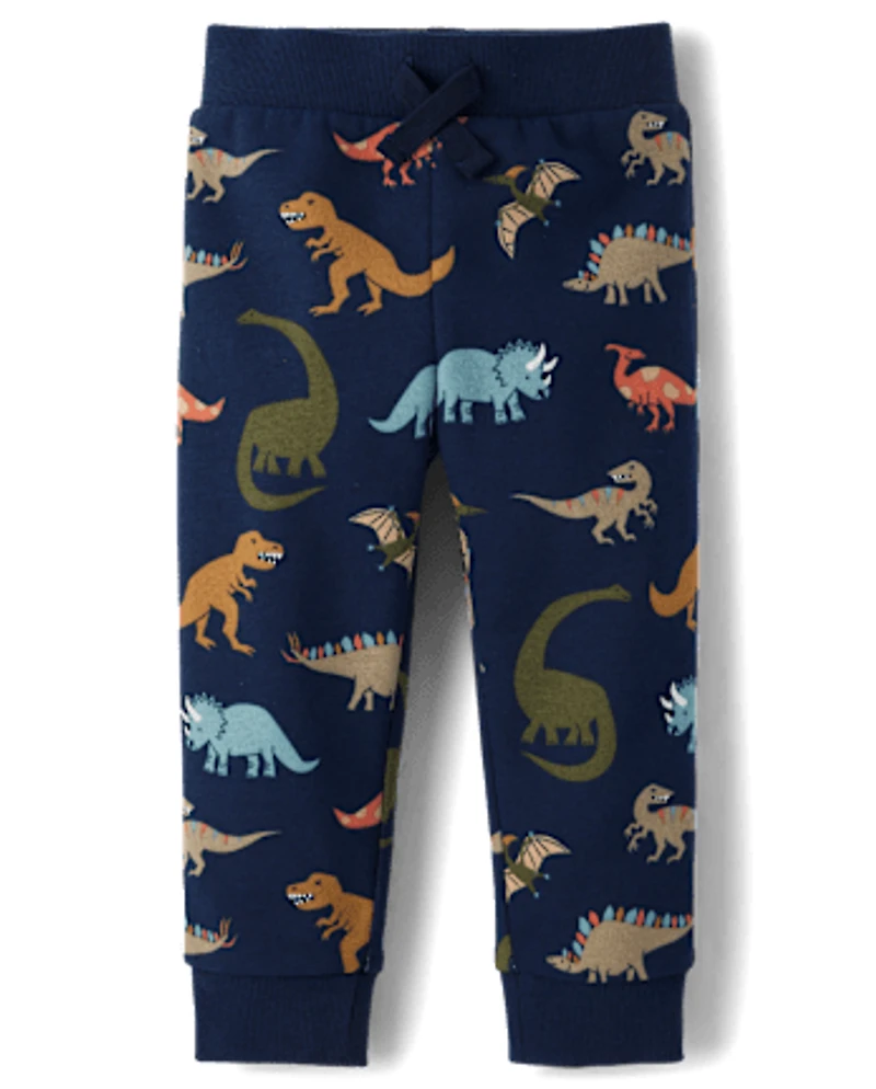 Baby And Toddler Boys Dino Premium Fleece 2-Piece Outfit Set