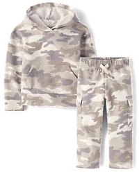 Baby And Toddler Camo Premium Fleece 2-Piece Outfit Set