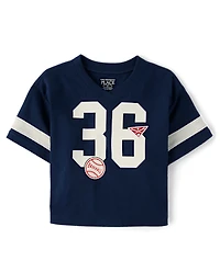 Baby And Toddler Boys Embroidered Varsity 3-Piece Outfit Set