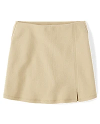 Girls Uniform Ponte Knit A Line Skort 2-Pack