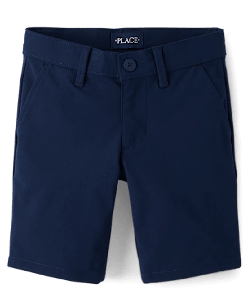 Girls Uniform Quick Dry Chino Shorts 2-Pack