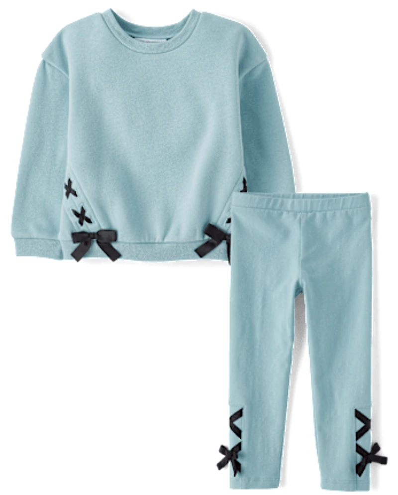 Toddler Girls Lace Up 2-Piece Outfit Set