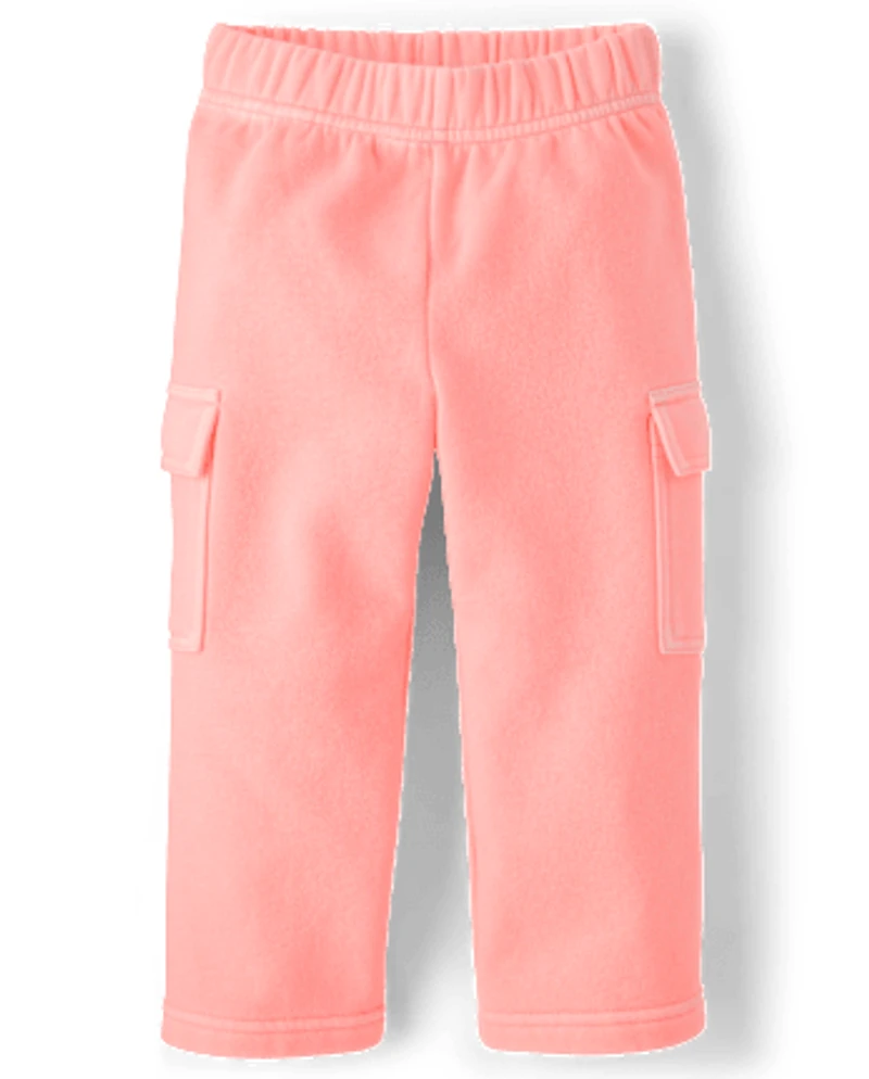 Toddler Girls Garment Dyed Premium Fleece 2-Piece Outfit Set